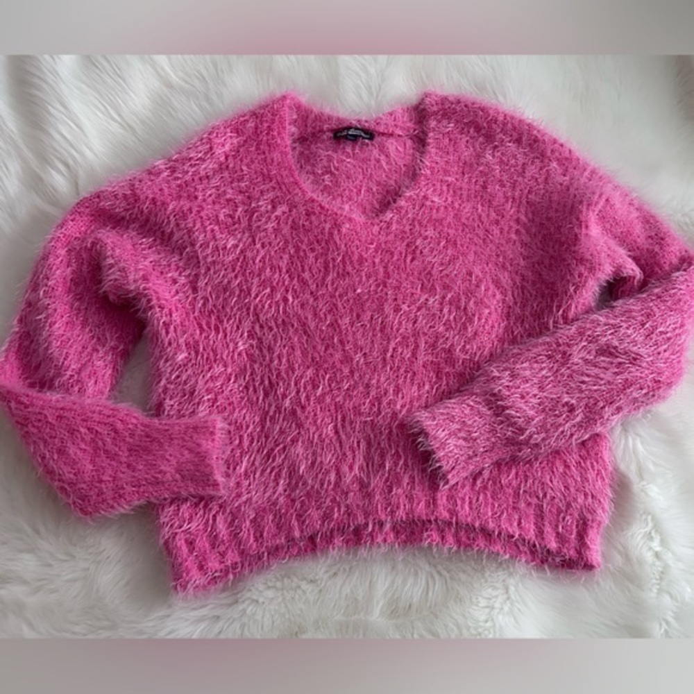 fFuffy neon pink sweater by freshman
size medium - Picture 2 of 8